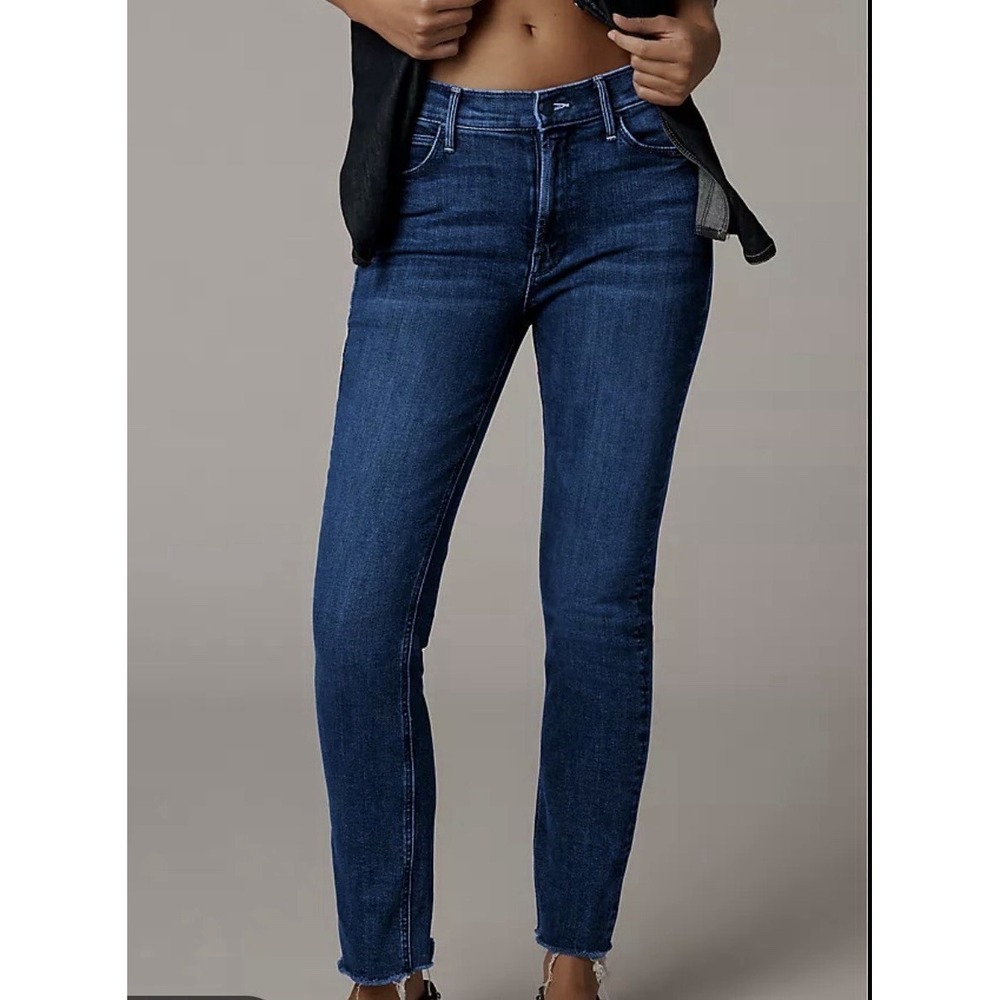 MOTHER The Looker Ankle Fray Jeans Color Groovin Size 27 Retail $248